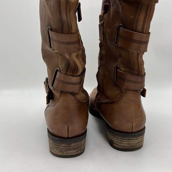 Arturo chiang brown tan leather riding boot size 8.5 pirate Viking - Picture 4 of 9